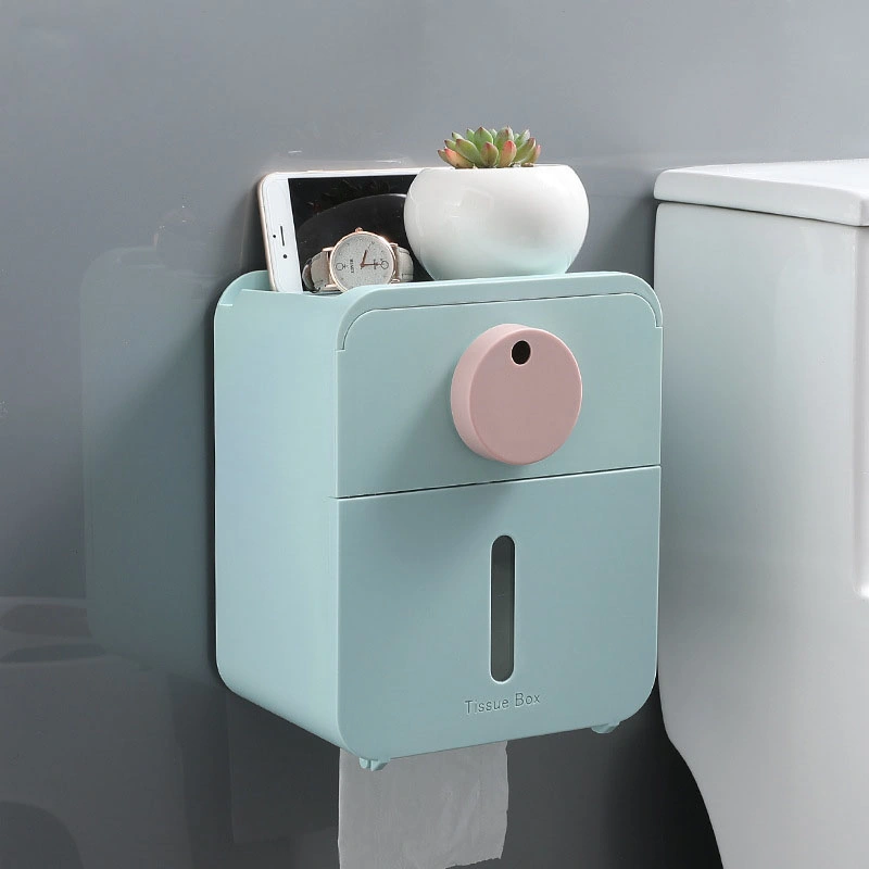 Упаковка для туалетной бумаги Creative Roll Holder Bathroom Настенный держатель для водонепроницаемой ткани