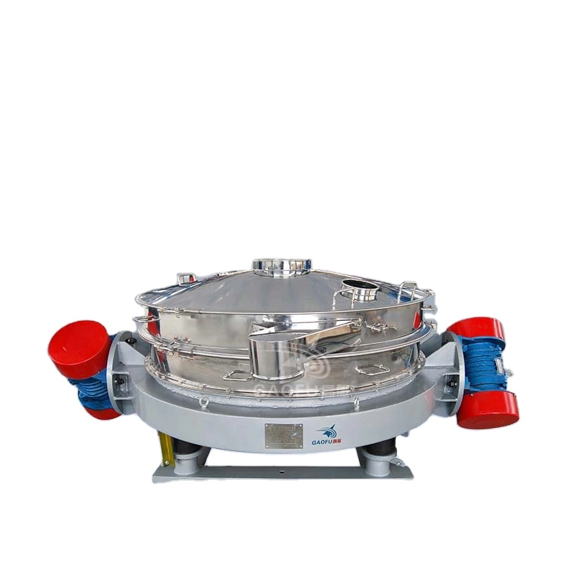 Double Vibration Source Rotary Vibrating Screen Flour Straight Sieve Sifter Machine