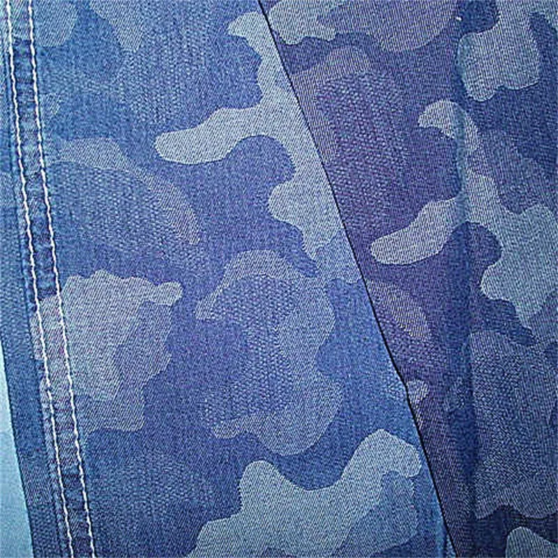 Diseño de puntos de Jacquard Indigo Chambray Textile-Fgtex® -Jardín de telas ecológico