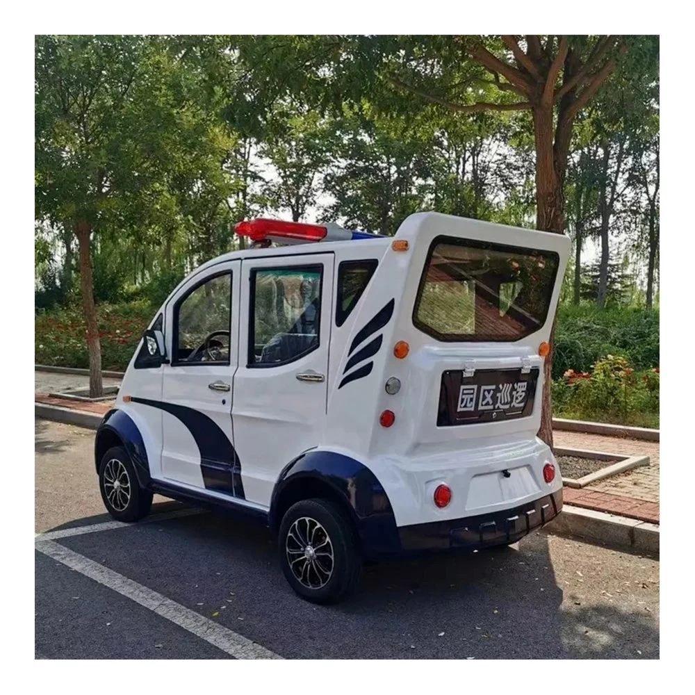 Double-Row Seat Electric Patrol Pickup Truck Semi-Enclosed Four-Wheel Cargo Bucket Patrol Cars