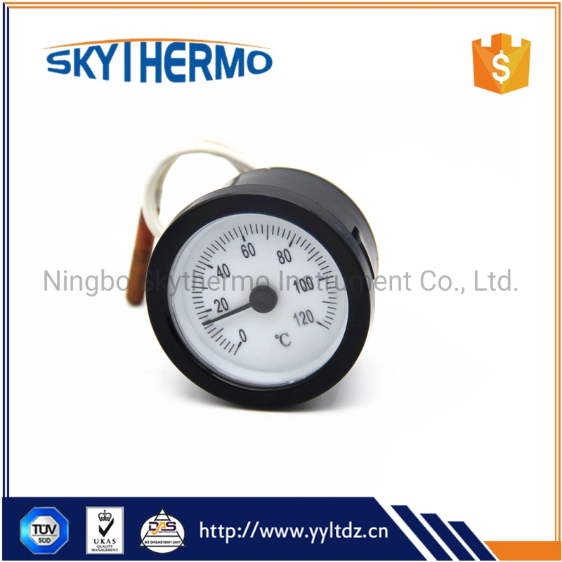 Testing Water Temperature Capillary Thermometer Plastic Round Remote Reading Thermometer 0-120c Thermometer