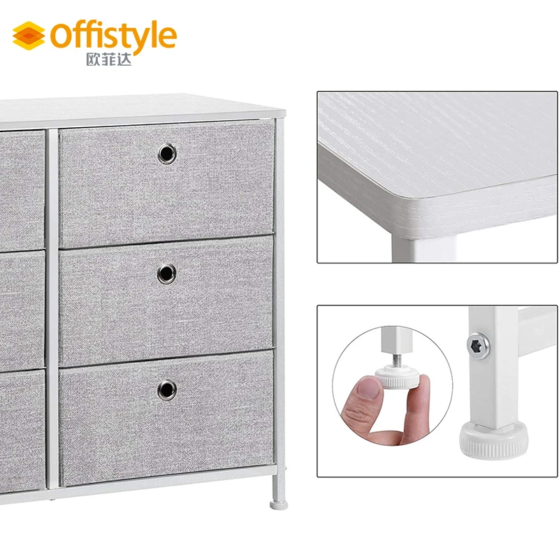 6 Drawer Dresser Organizer Fabric Storage Chest for Bedroom, Hallway, Entryway, Closets, Nurseries Furniture Storage Tower