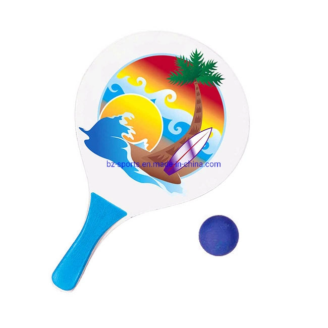 Wholesale/Supplier Cheap Price Good Quality Custom Logo Beach Paddle Ball Racket Set Wood Beach Paddle /Bat/Racket Set