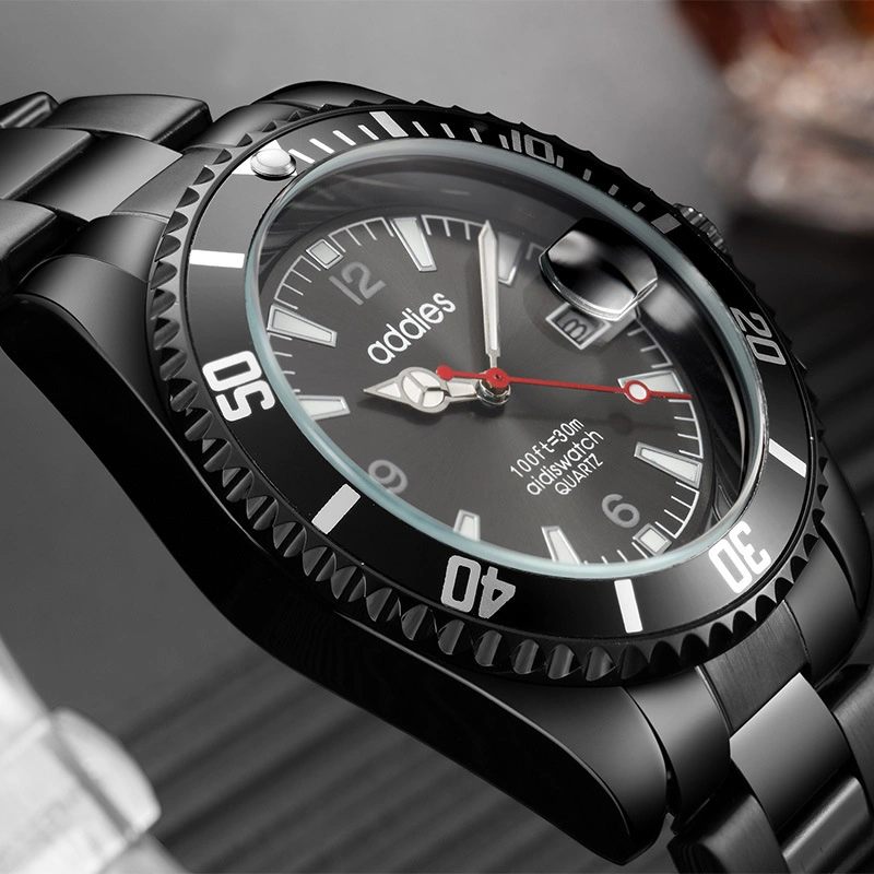 2023 Color negro nuevo cronógrafo Cronómetro Relojes deportivos estilo hombres impermeable