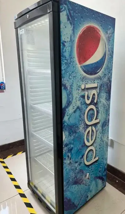 300L Slim solo cristal de la puerta del refrigerador de supermercado comercial NEVERA REFRIGERADOR