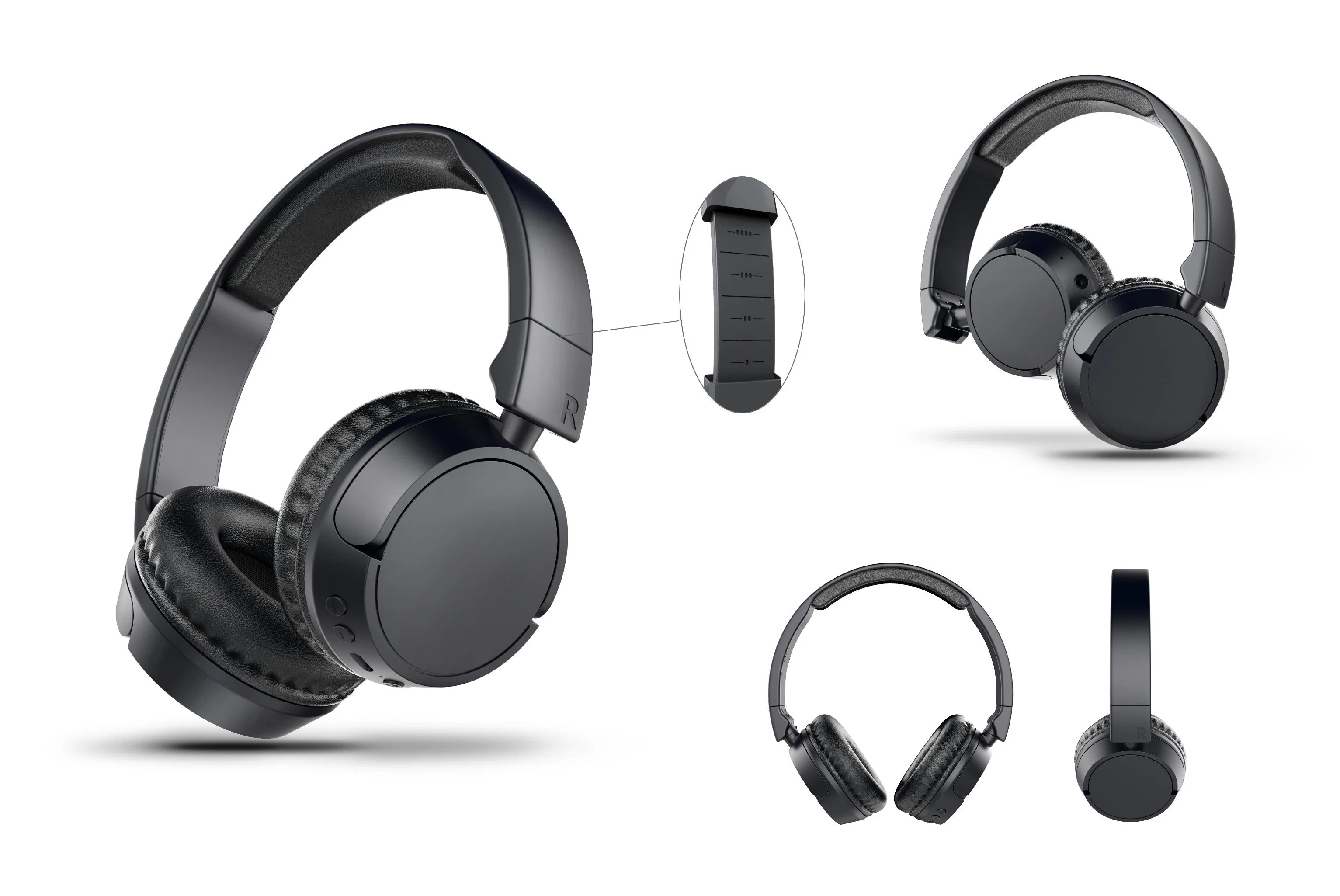 شحن سماعة الرأس القابلة للتمدد عبر Bluetooth على الأذن بواسطة النوع C أو USB ميكرو