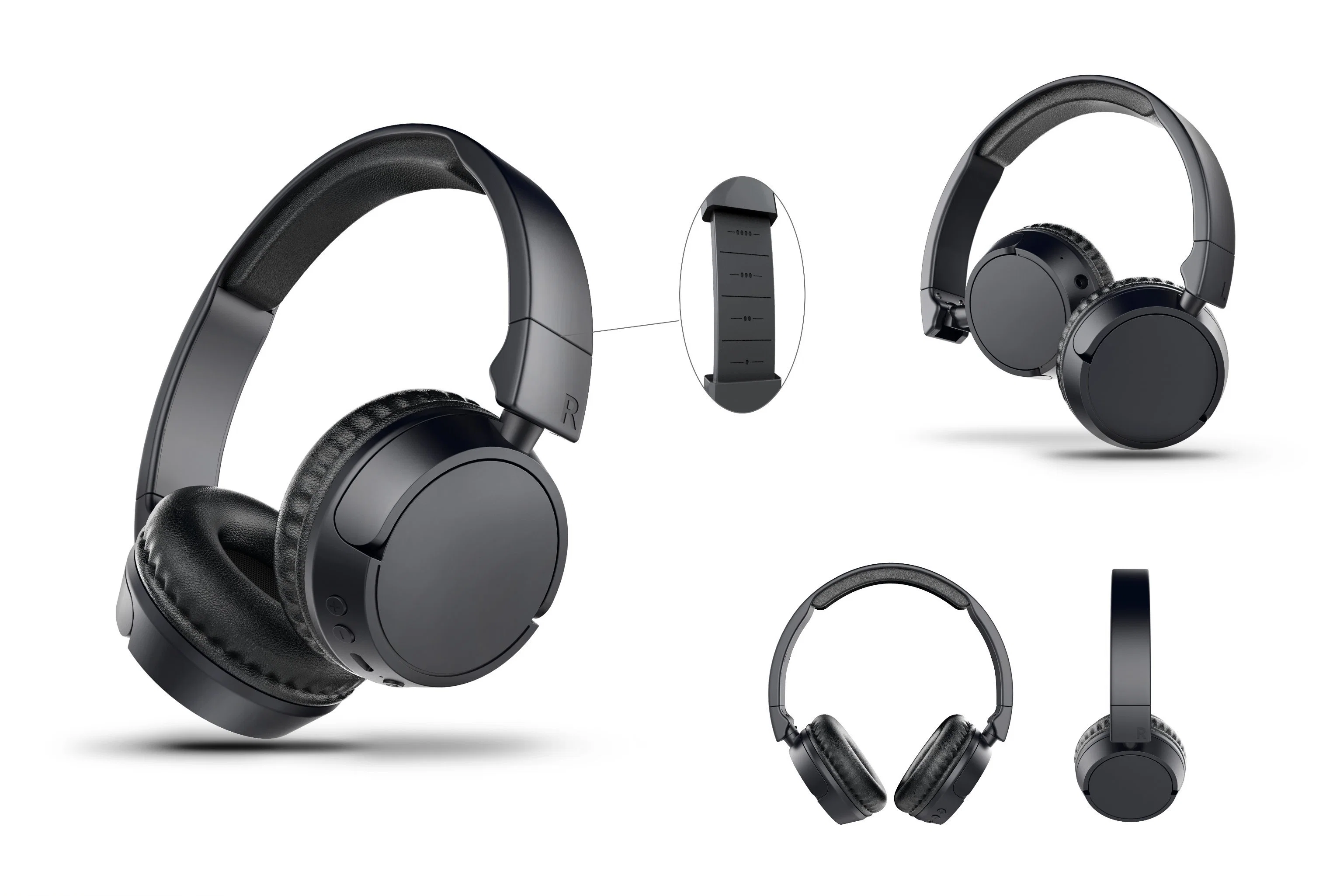 Casque Bluetooth extensible sur l'oreille rechargeable par Type-C ou Micro-USB