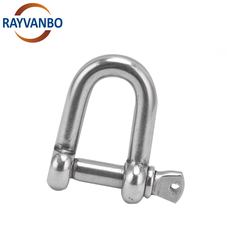 Acero inoxidable Mini D Shackle arco en forma de 3mm Plata Color Grado marino