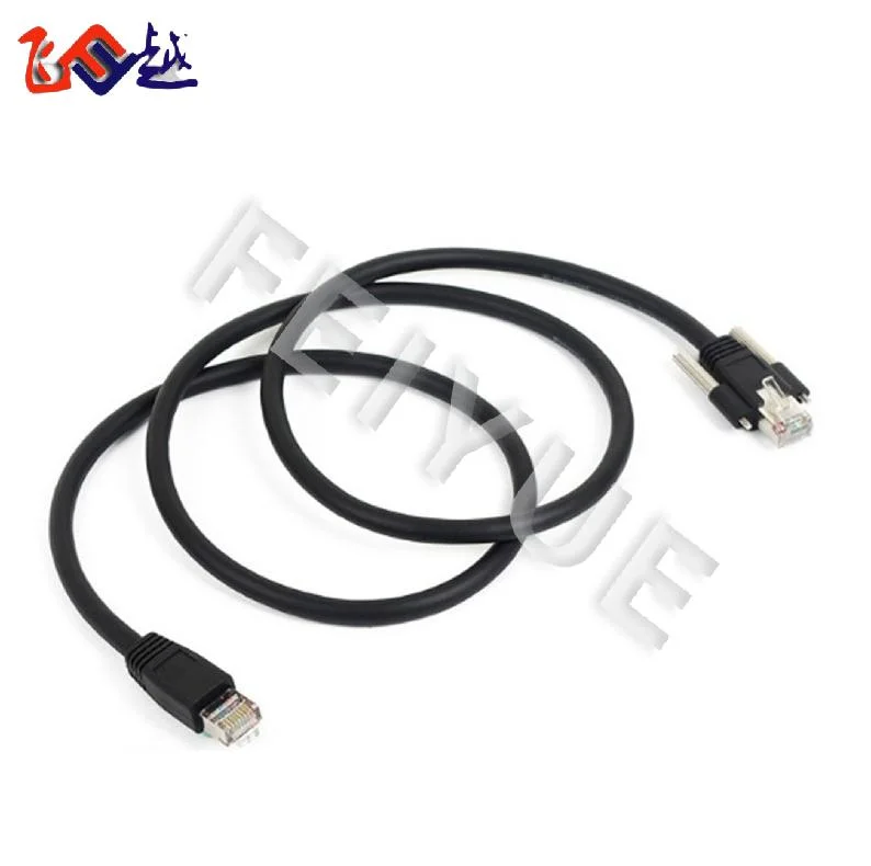 High Flexible RJ45 Cable with Locking Screw for Gige Industrial CCD Camera