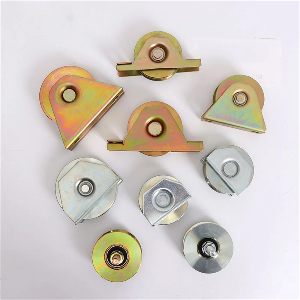 Y U V Groove Gate Wheel Industrial Door Track Caster Support All Customization Hardware Factory Direct Color Zinc Metal Heavy Duty Stable Sliding Gate Roller