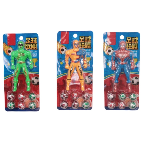 2023 New Product 3 in 1 Football Man Toy Chocolate Ball Candy