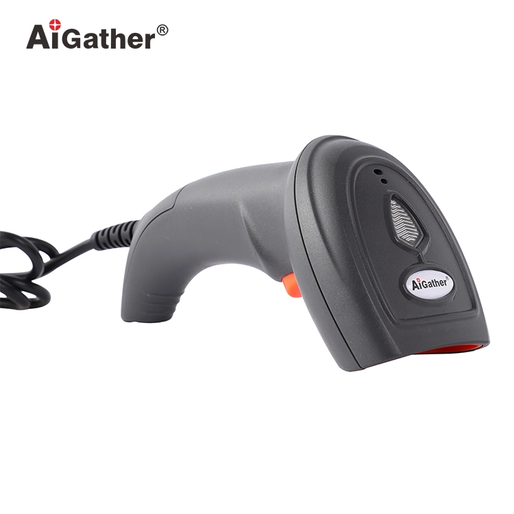 Günstige Handfree schnurgebundene Barcode-Scanner-Reader mit USB-Kabel für Einzelhandel