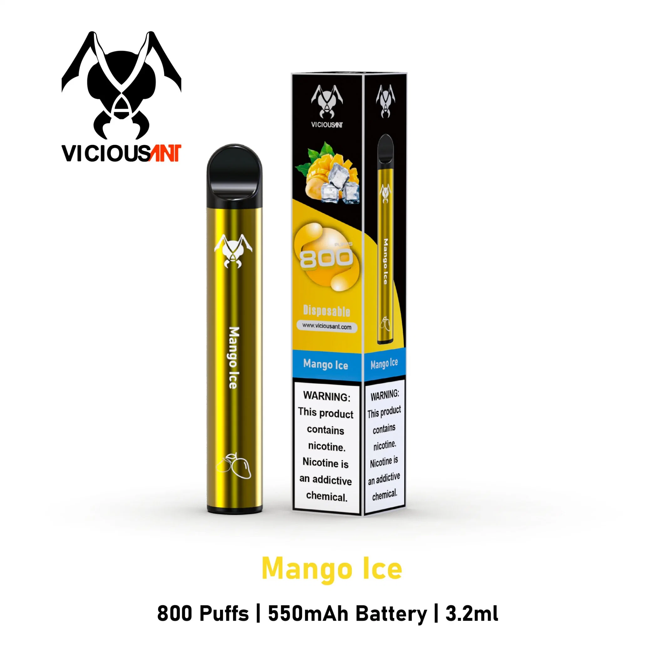 Custom Logo Packaging E-Cigarette 800 Puff Disposable Vape POS System