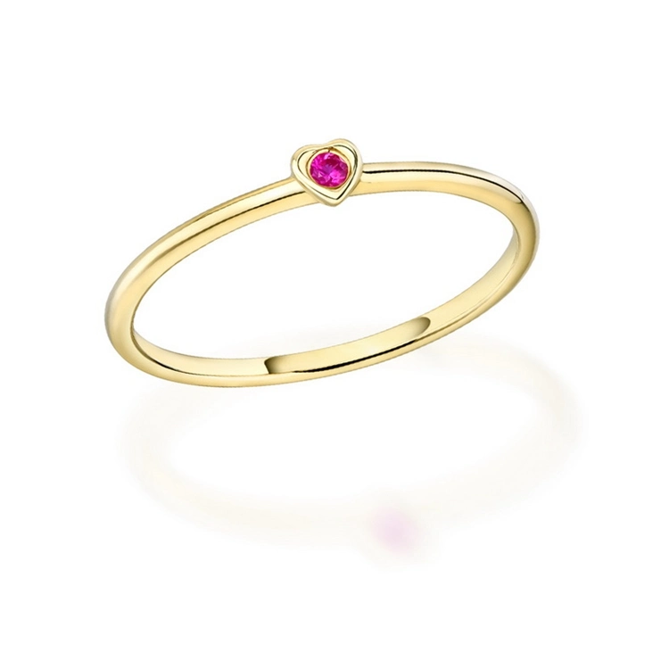 Exquisite 14K Pure Gold Jewelry Rings Minimalist Stacking Ring Set