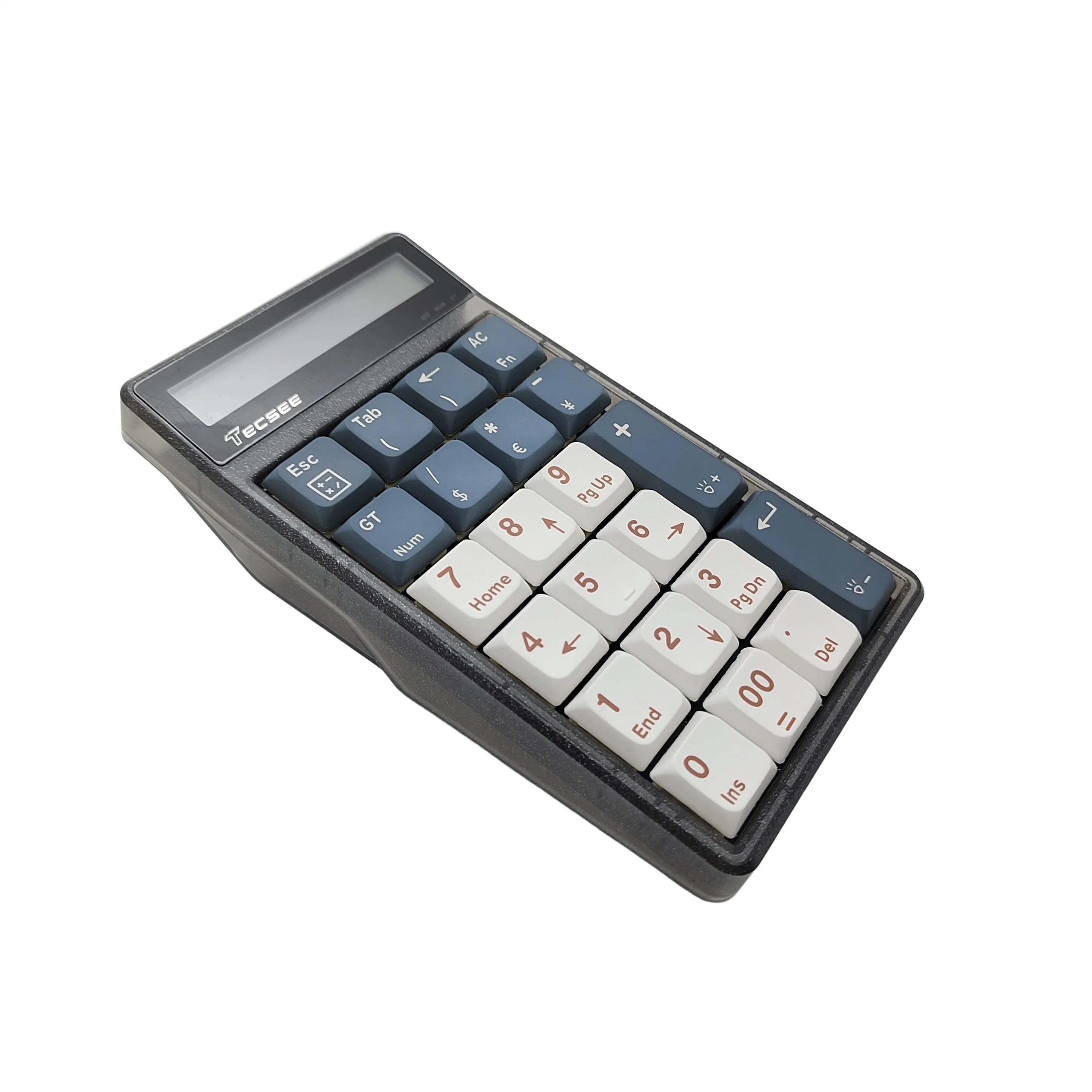Tecsee Purple/Black Smart Mechanical Numeric Keypad Electronic Calculator