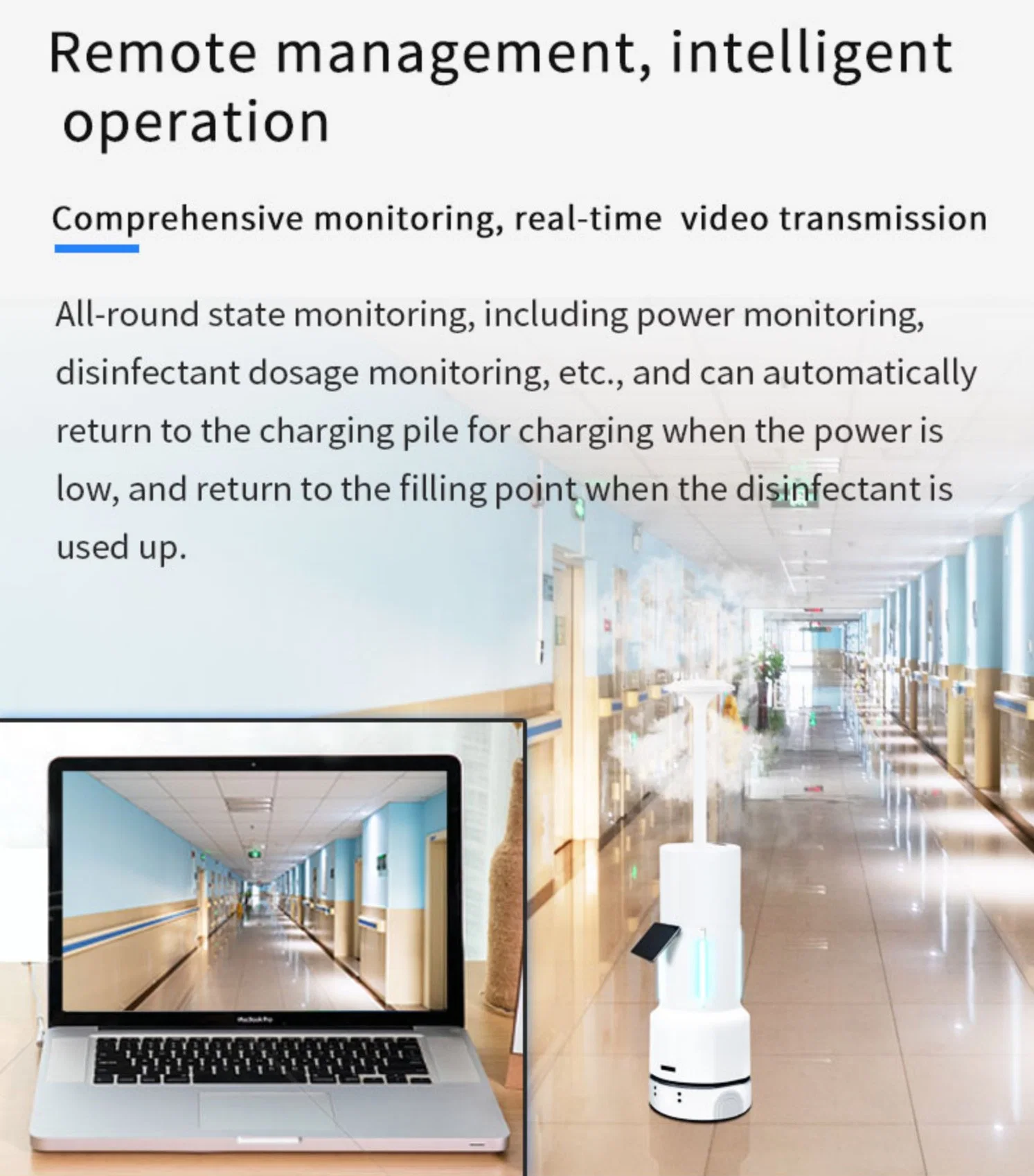 Air Sanitizer Machine UV Smart Sanitizer Robot Autonomous Mobile Smart Robot UV Disinfection Robot