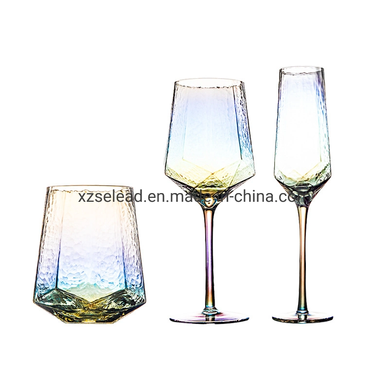 Modern & Elegant Square Glass, Large Red Wine or White Wine Glass - Unique Gift for Women, Men, Wedding, Anniversary 100% Lead Free Crystal