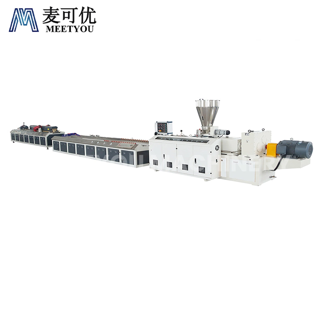 Feuille de machines Meetyou WPC Making Machine OEM Custom Chine PE PP PVC WPC PC serre certification QS le canal de verrouillage de ligne de production en usine de profil