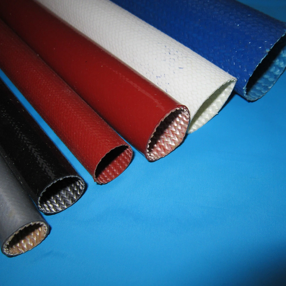 China Manufacturer Factory Automotive Power Cable Heat Insulation Materials Wire Harness Protector High Temperature Silicone Rubber Extruded Fiberglass Sleeving