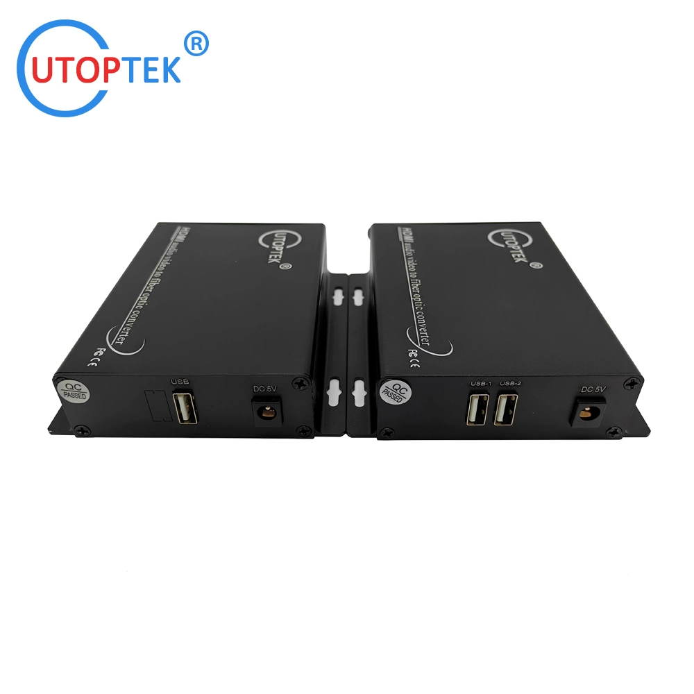 OEM Factory HDMI 1080P Fiber Optic Converter Support USB Kvm 20km HDMI to Fiber Extender