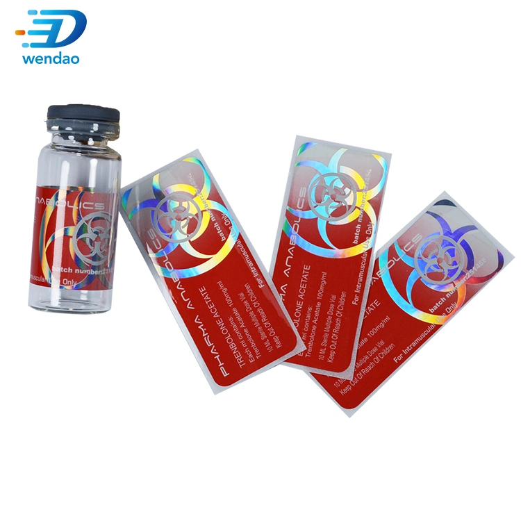 10ml Hologram Custom Design Medication Printing Sticker Labels