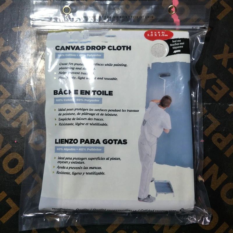 9X12FT Canvas Drop Cloth for Painters, Wood Workers, Plumbers, Movers, Custodians