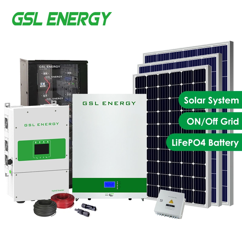 Solución completa de 10kw a 20kw 30kw off en la red eléctrica Sistema de Energía Solar de batería de coche eléctrico LiFePO4 Sistema de energía solar con la generadora de energía solar