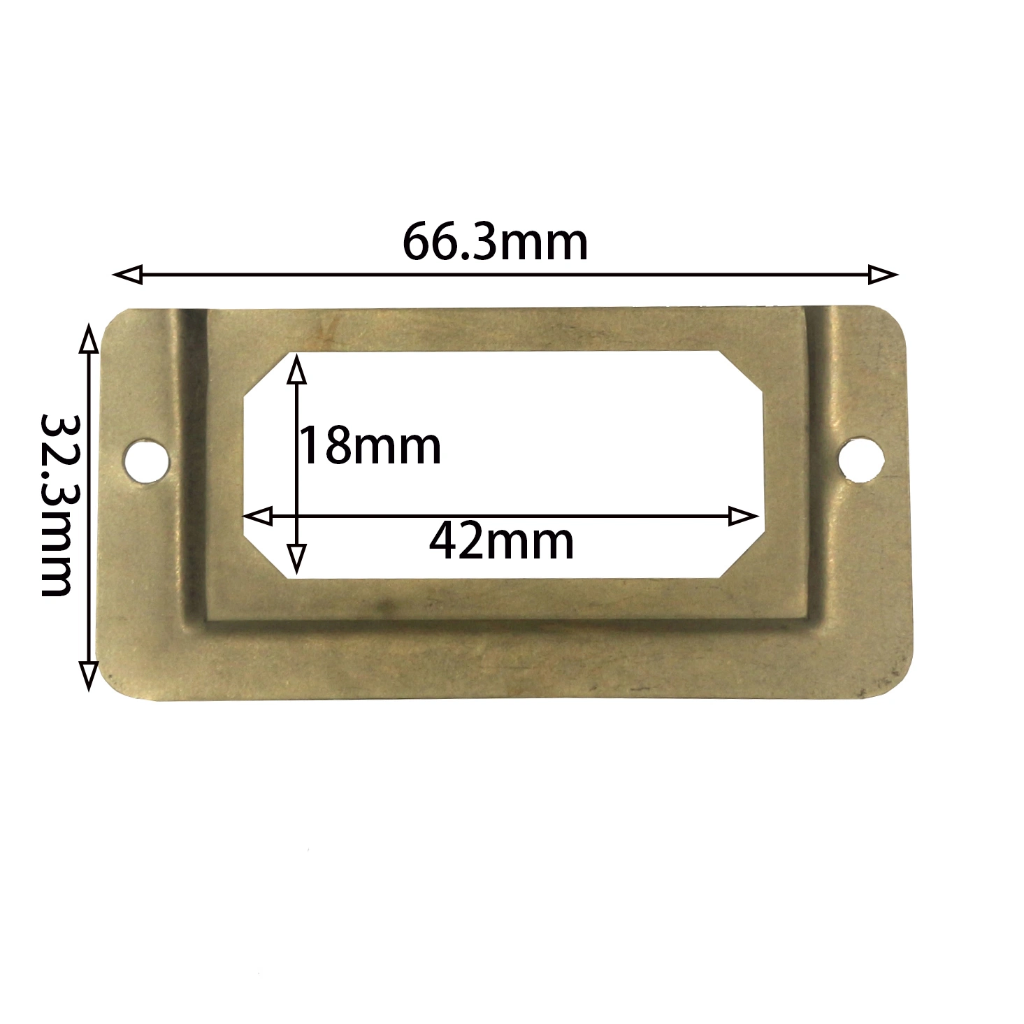 Antique Brass Metal Label Pull Frame Handle File Name Card Holder for Cabinet Drawer Box. Hardware Accessories/Label Bars/Tag Bars Frame