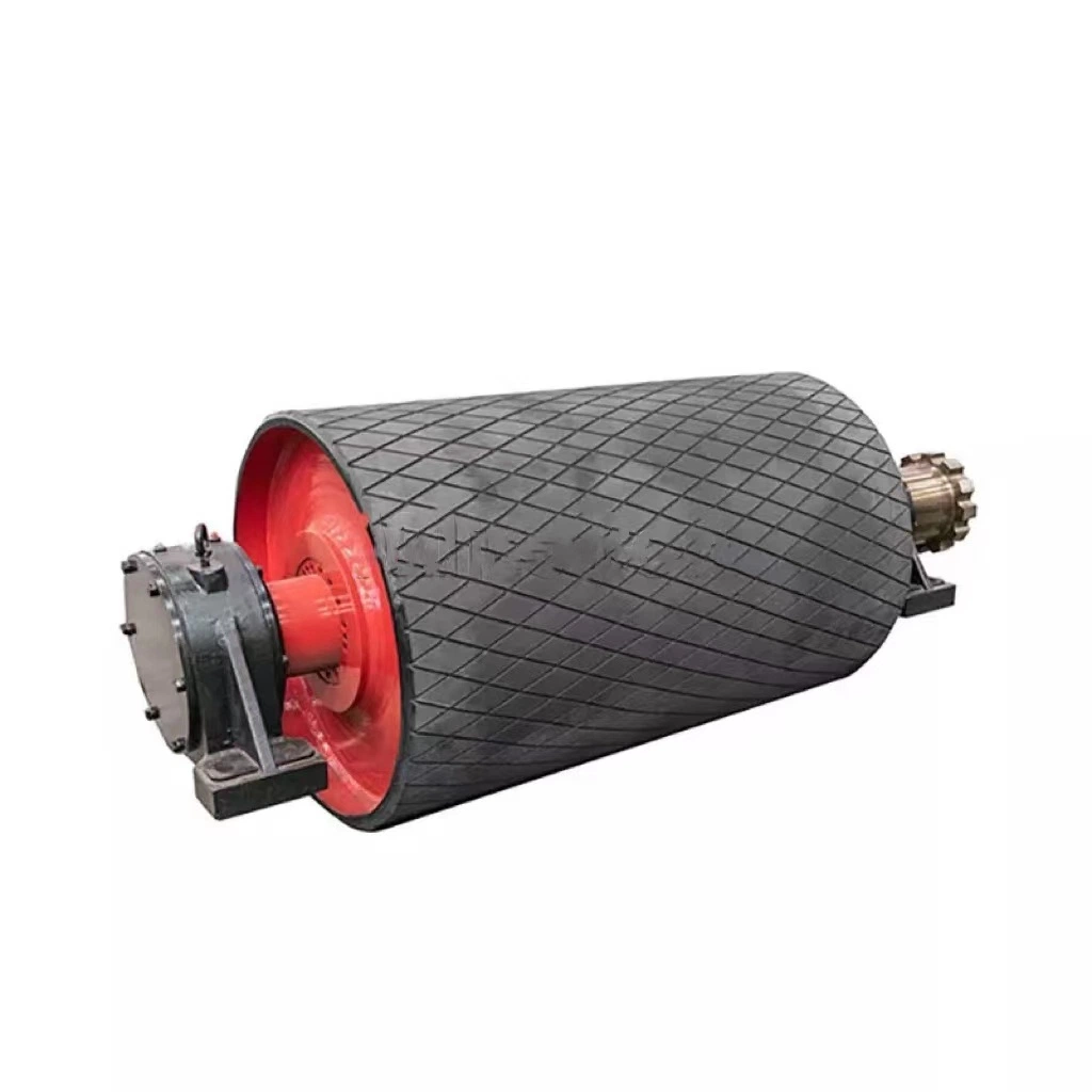 High Quality Conveyor Drive Pulley Bend Head Drum Belt Conveyor Idler System