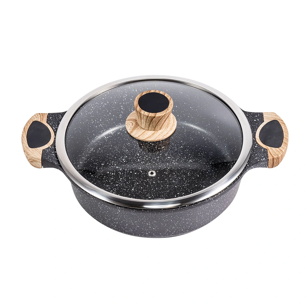 Factory Manufacture Wholesale/Supplier Kitchen Appliance Aluminum Cookware Shallow Stock Pot