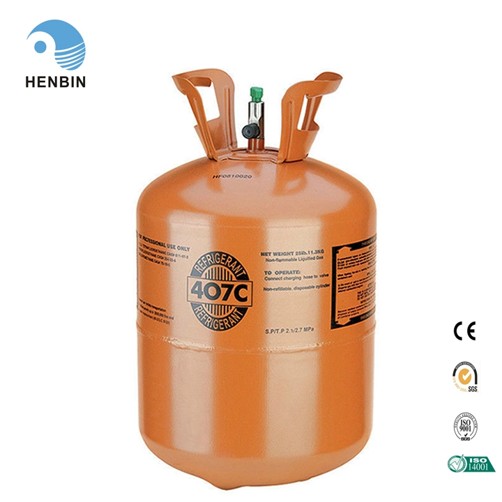 11.3kg Disposable Cylinder New Mixed R407c Refrigerant Gas