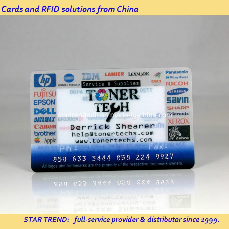 Full Colors Transparent PVC Magetic Stripe Card for Business Card