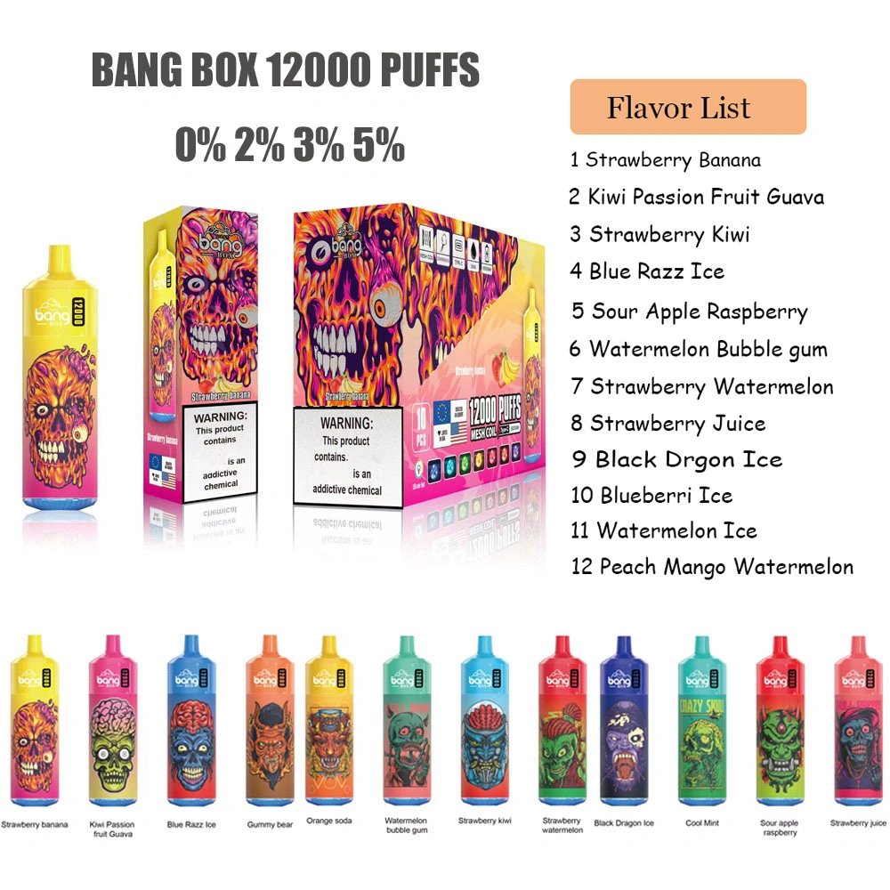 Großhandel 12000 Puffs Einweg-Vape Pen Amazon Custom Vaporizer Pen Puff Distributoren Bar elektrische Zigarette Hookah Vape E-Cig Einweg Puff Bar Bang Box