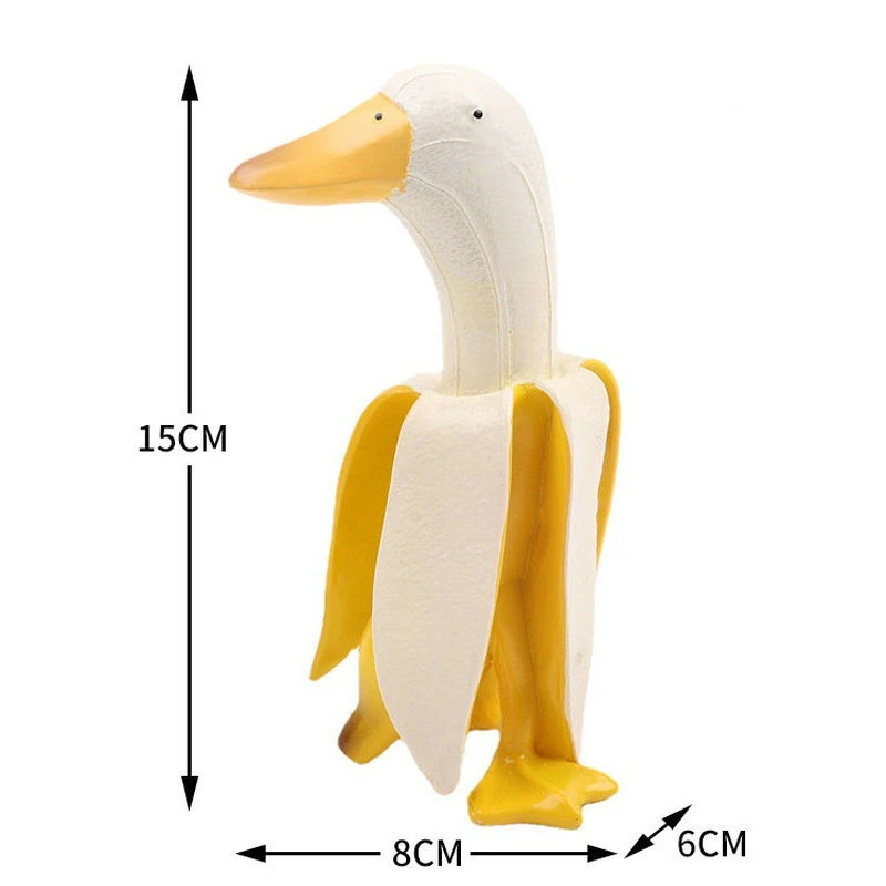 Creative Banana Duck Art Statue for Patio Garden Yard Outdoor Decoration Bl17956