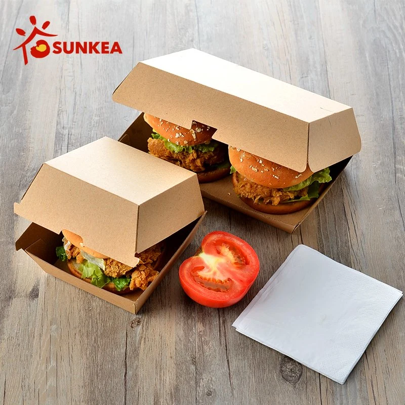 Wholeale Disposable Take Away Food Grade Customized Printing High quality/High cost performance  Hamburger Lunch Box