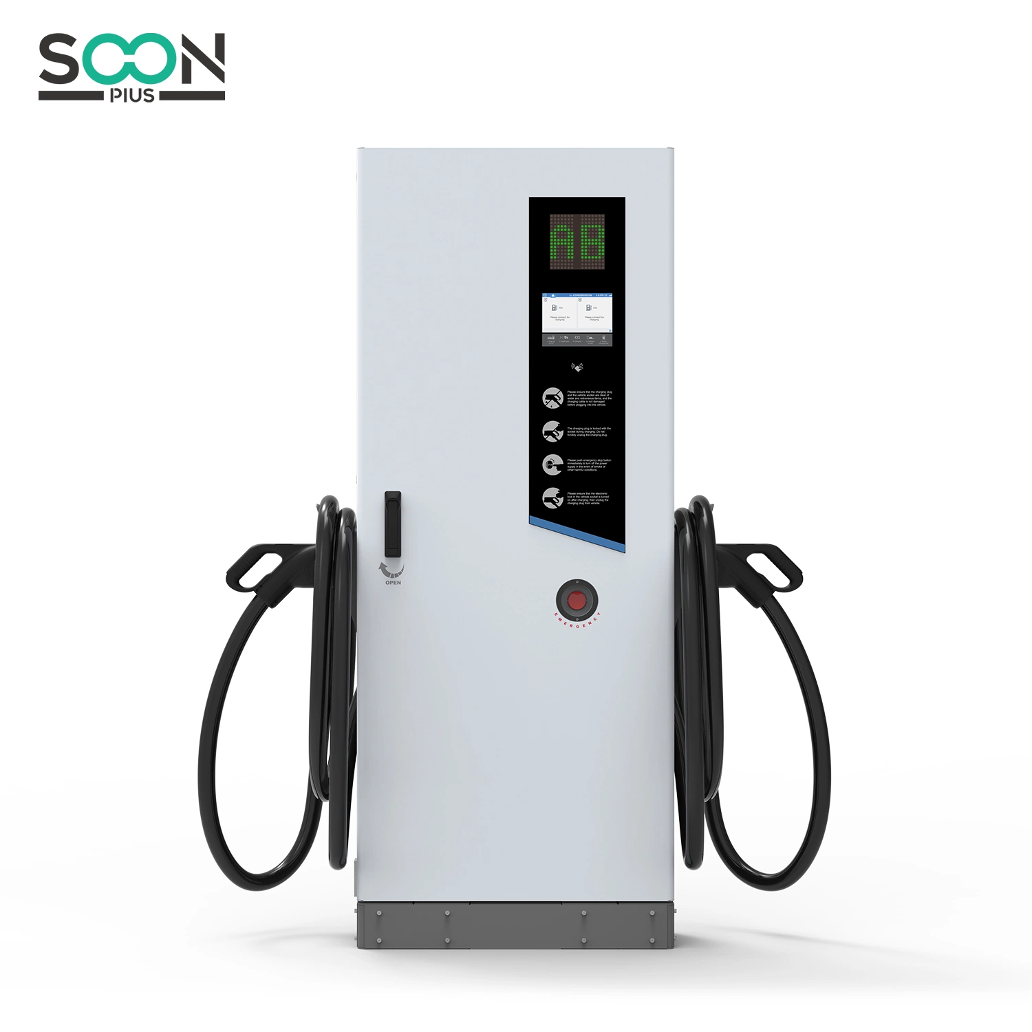 DC Electric Car Charger 60kw Floor Mounted Installation DC LCD EV Charging Double-Gun Auto Car Electric Charger