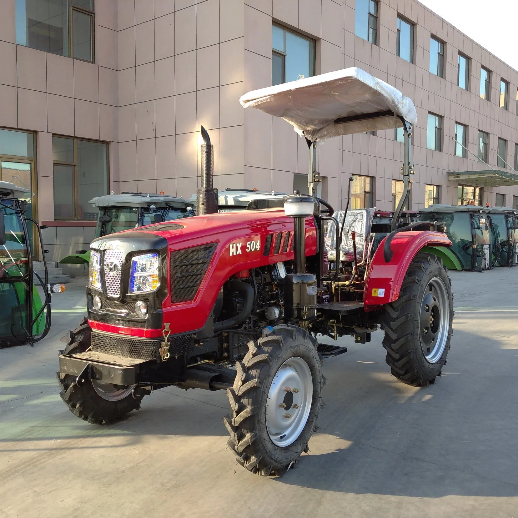 50hp 4X4 con tractor agrícola Sunshade Plus pala cargadora frontal