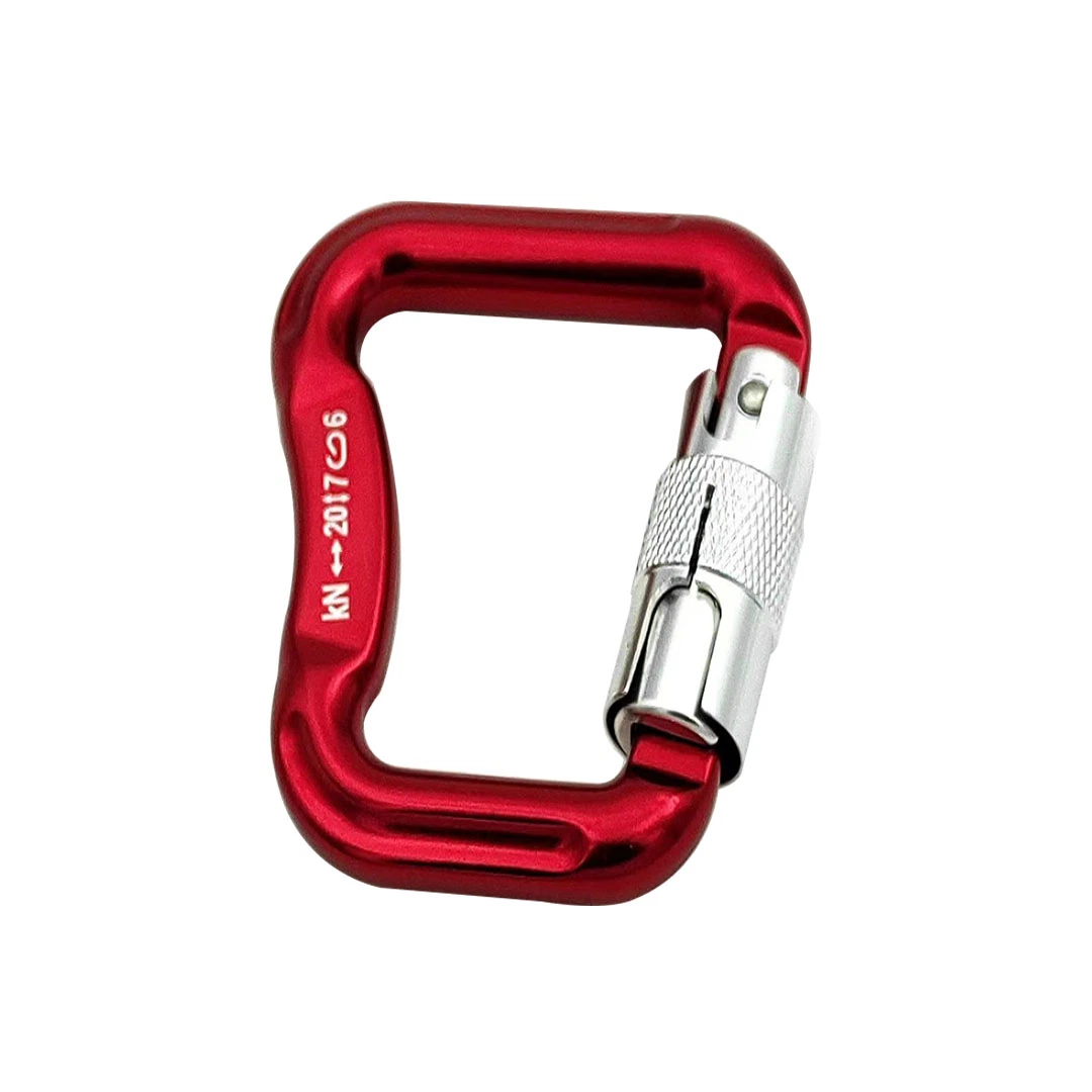 CE Certified D-Shape Screw Gate Colorful Carabiner for Safety Climbing Working at Height