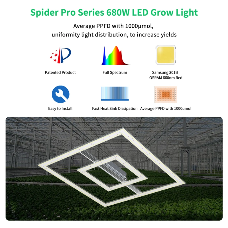 Fábrica de Shenzhen LED grossista luzes crescer todo o espectro de 680W