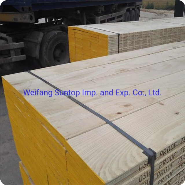 ملامين WBP الصمغ الفينولي Pine LVL Scaffolding Planck