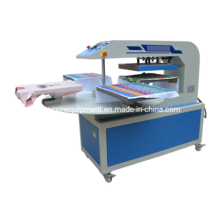 4 Worktable Rotary Pneumatic T Shirt Heat Press Machine for Ready to Wear