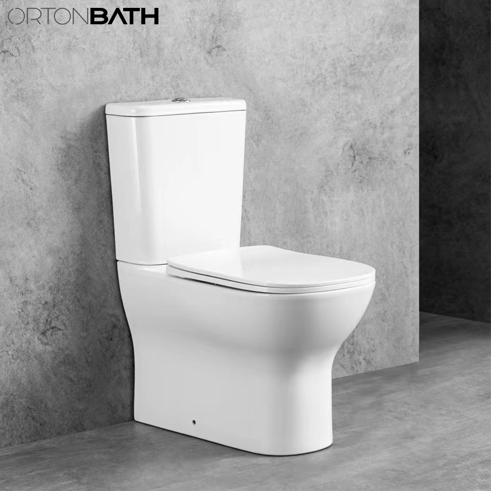 Ortonbath Dual Flush Toilet, UF Soft Closing Seat, Oval Bathrooms Comfort Height Back to Wall Toilet Two Piece Toilet