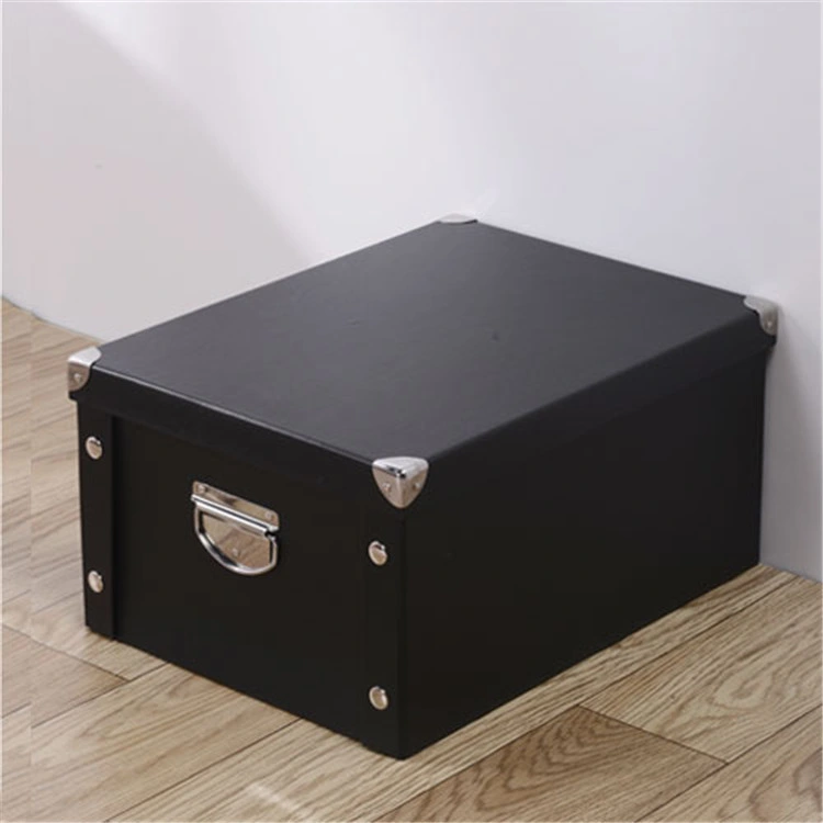 Hight Quality Metal Hanlde Corner File Box Sundries Box Blue Black White Storage Box