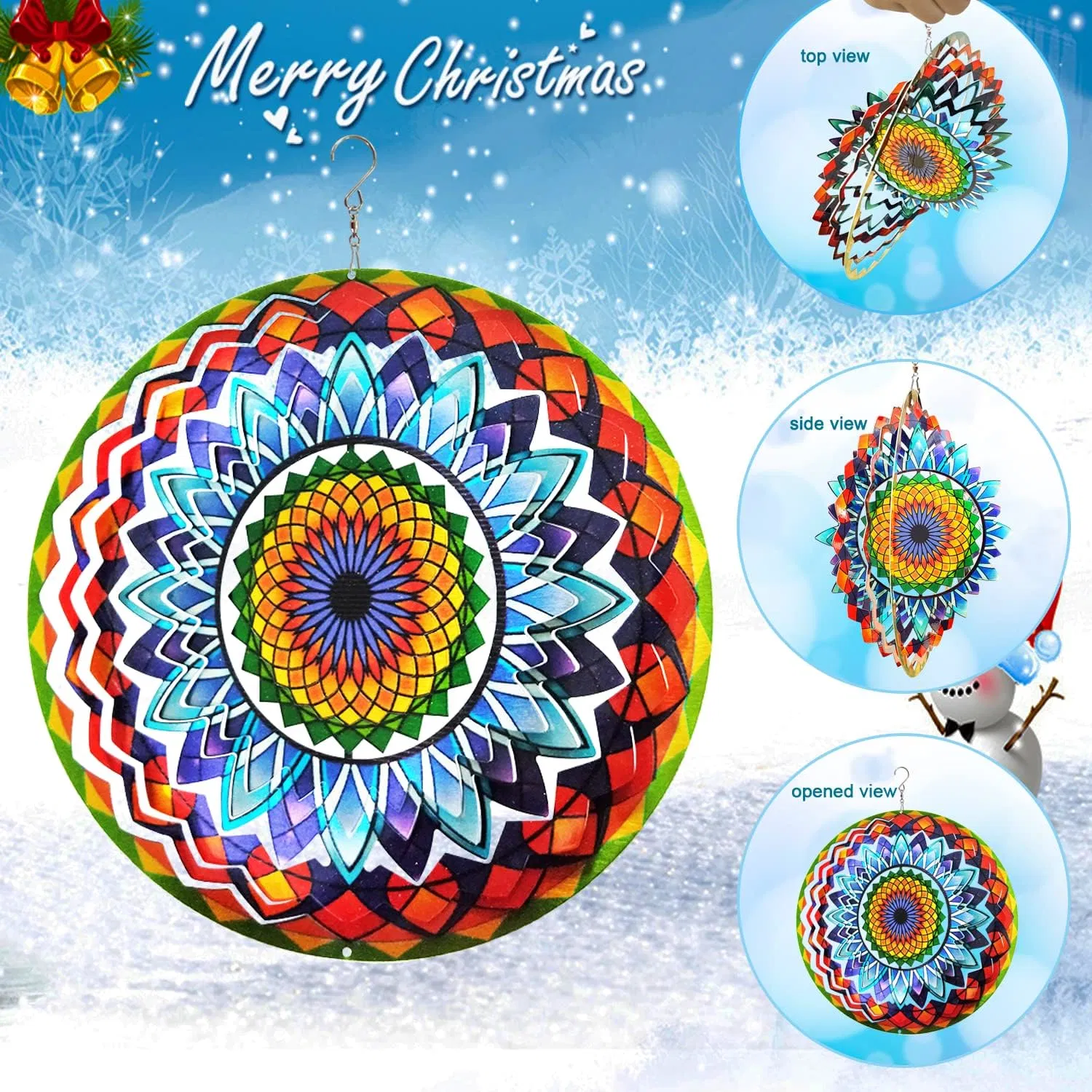 Outdoor Garden Decoration Crafts Ornaments 12inch Multi Color Life Tree Wind Spinners