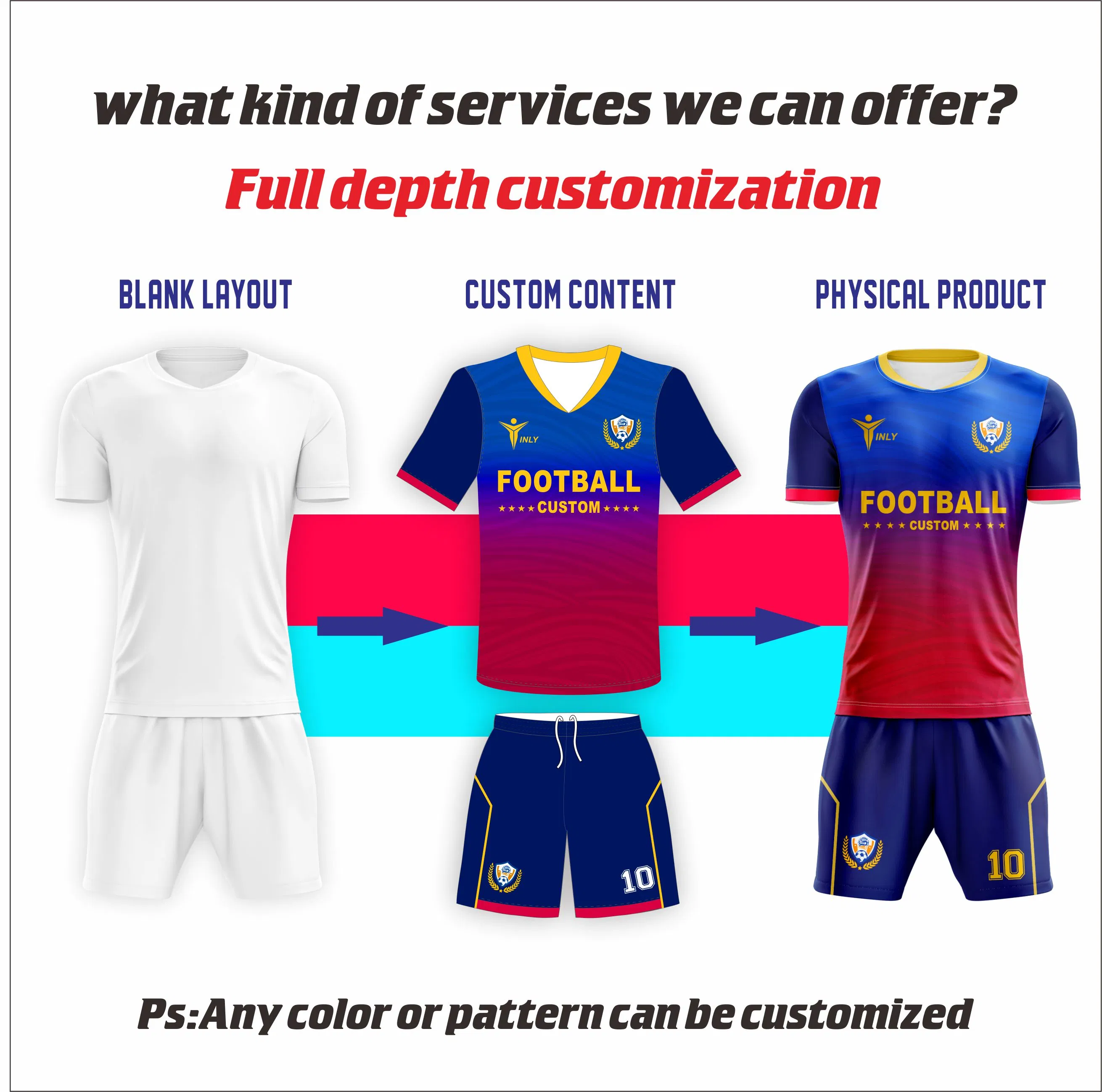 Футбольная форма оптом Футбол Футбол Футбол одежда Sportswear Custom Футбол