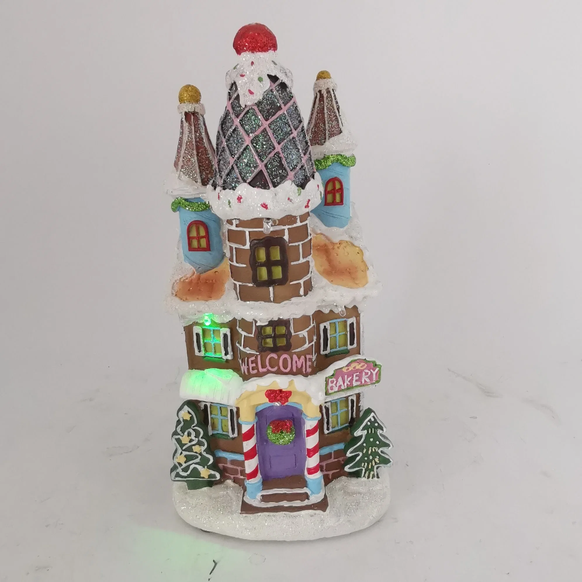 Miniature Christmas Village Houses Resin Gifts