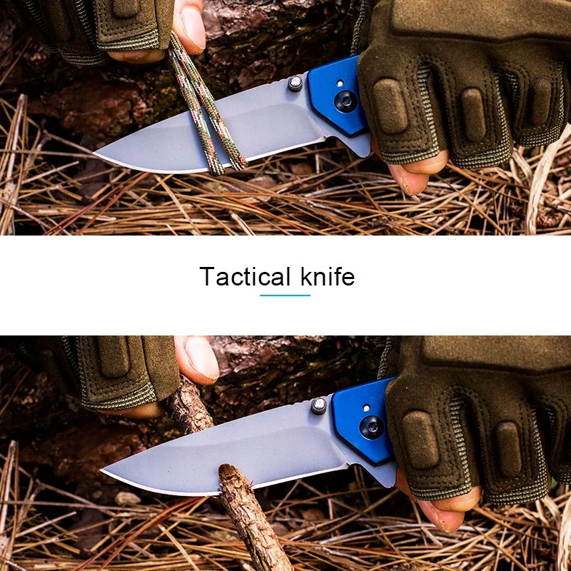 New Arrival 3Cr13 Blade Folding Knife Outdoor Camping Survival Tool with Aluminum and Steel Handle