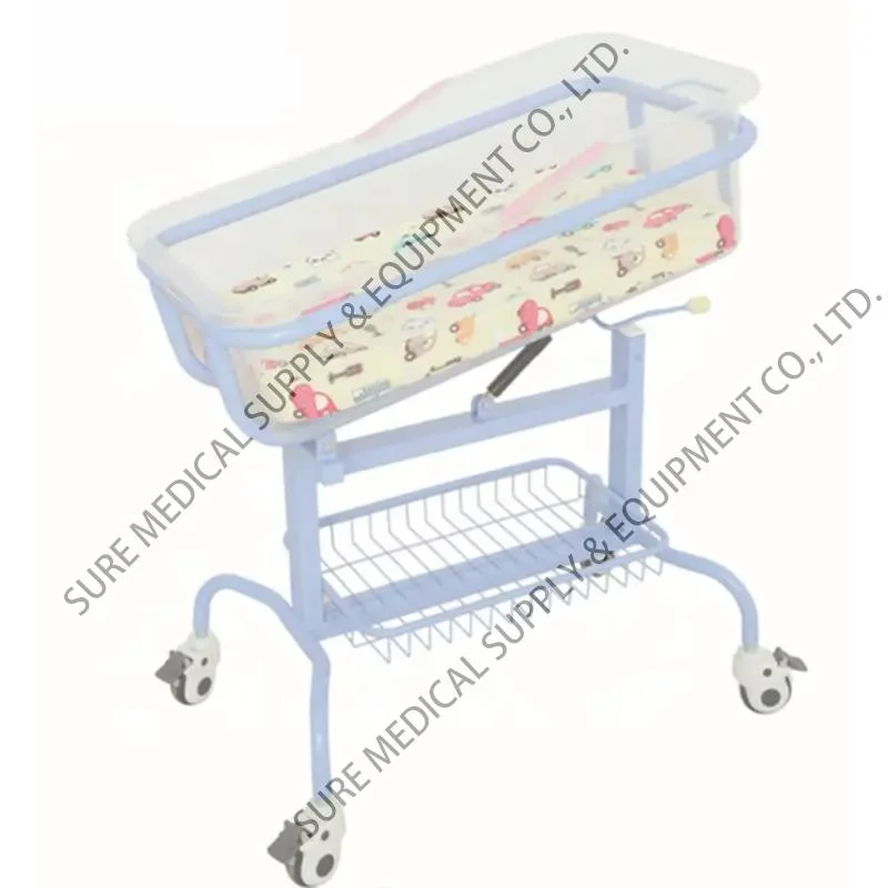 Stable Portable Good Quality Plastic Baby Cart for Hospital Used
