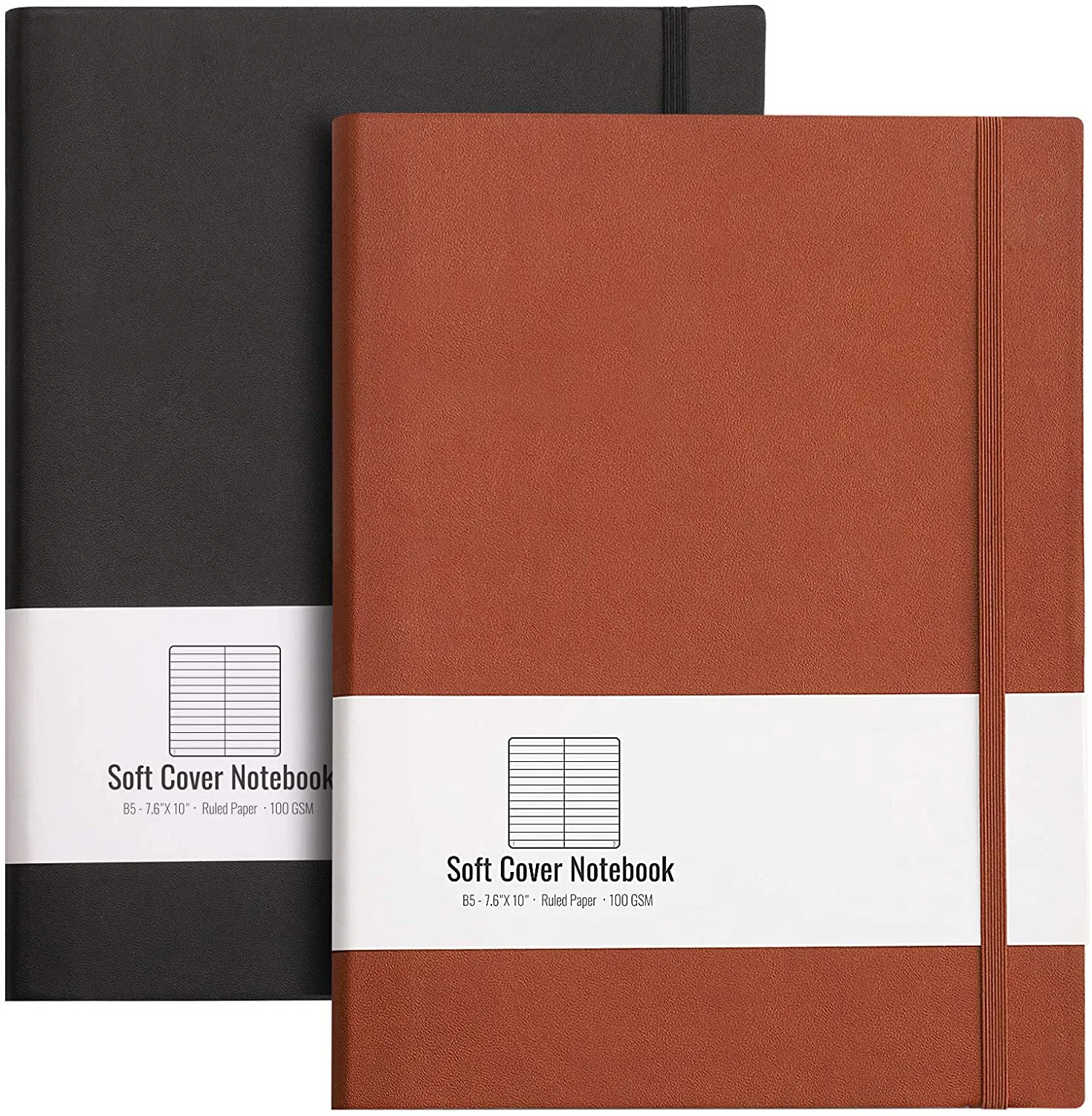 2021 New Eco-Friendly Soft PU Leather Handmade Logo and Size Customized Colorful Notebook