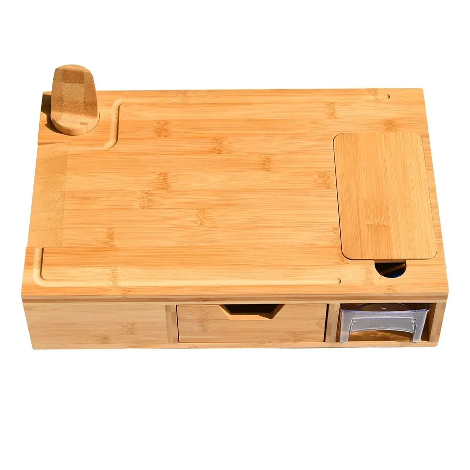 Chpppinh Board Wood Wooden Wine Rack Bamboobamboo Chopping Board with Phone Holder Trays Graters Lid